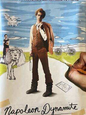 Napoleon Dynamite Art Poster - Brown & Blue
